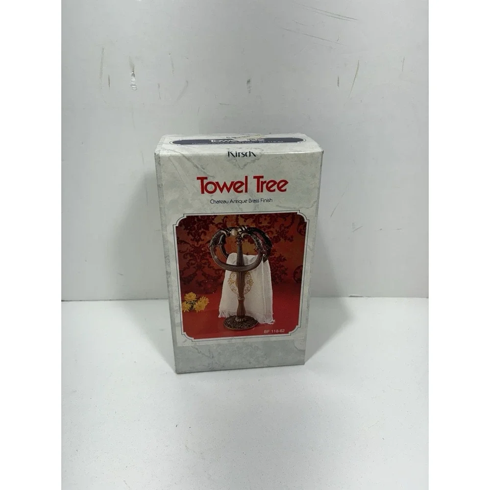 Chateau Antique Brass Finish Hand Towel Holder for Bathroom‎ Luxury Towel Tree